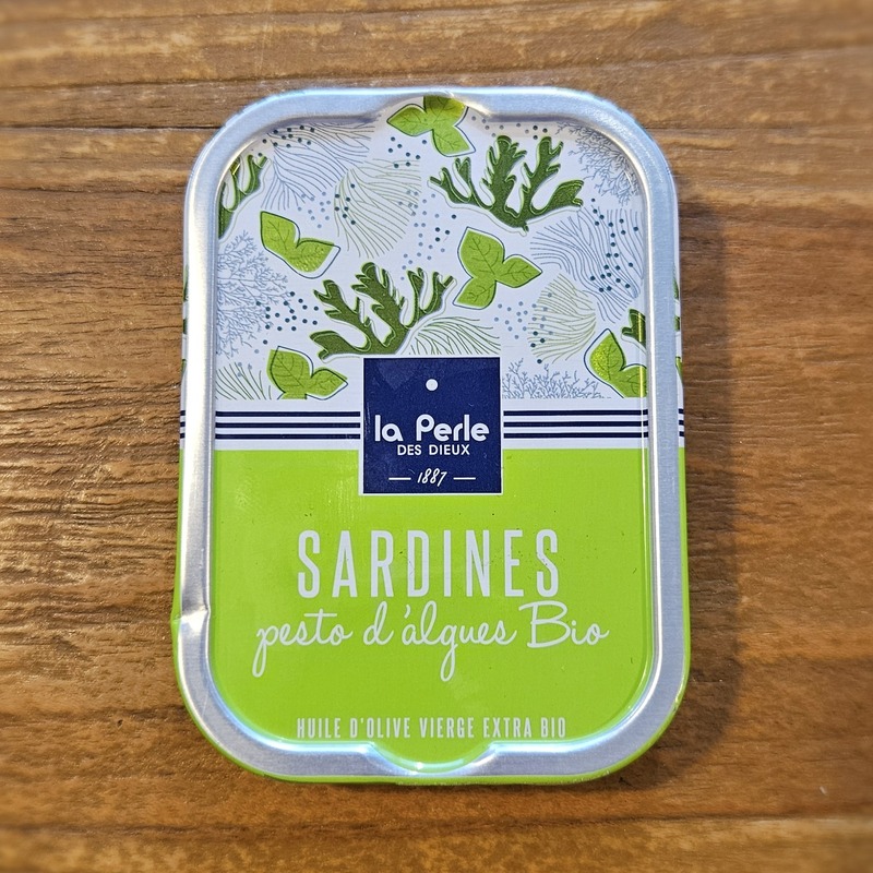 La Perle des Dieux Sardines pesto d `algues Bio