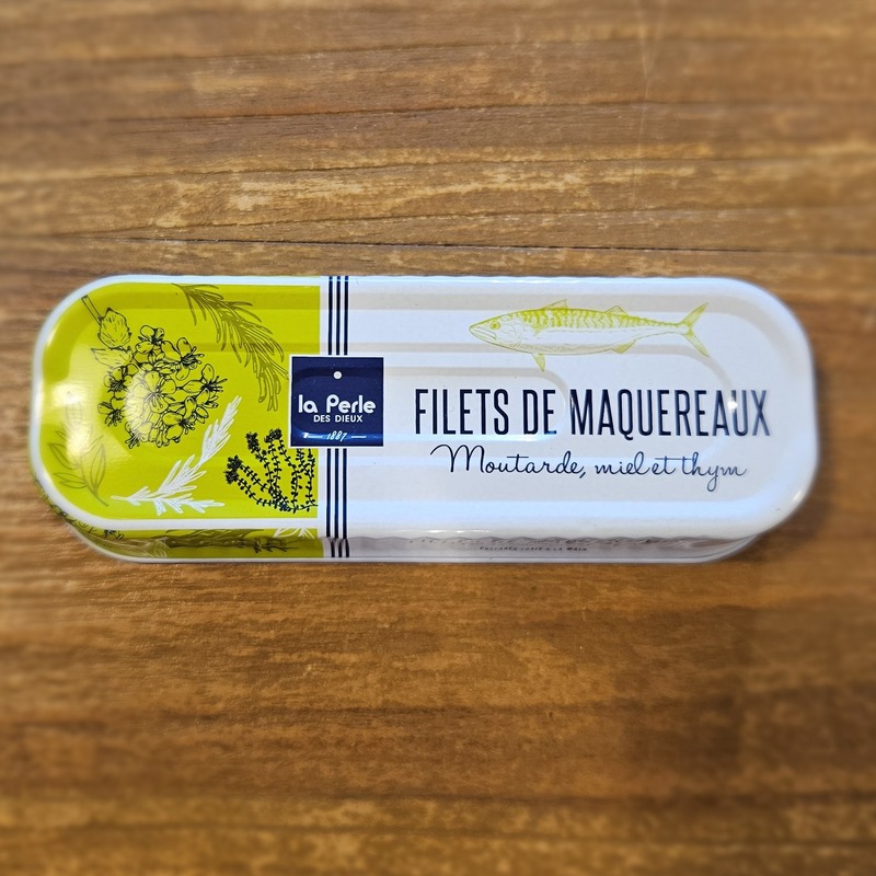 La Perle des Dieux Filets de Maquereaux moutarde, miet, thym